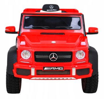 RAMIZ Mercedes G63 AMG avtomobilček na baterije, rdeč + daljinski upravljalnik + ključavnica za 6 EVA koles