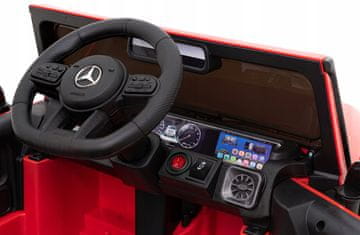 RAMIZ Mercedes AMG G63 za otroke rdeče barve + osvetljena ročica stikala za daljinsko upravljanje