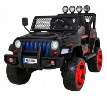 RAMIZ Terenski avto Raptor Drifter Flames + daljinski upravljalnik + pogon 4x4 + shramba za MP3