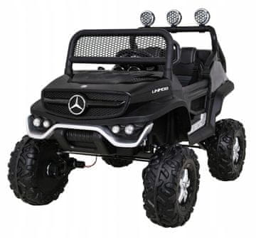 MERCEDES Benz Unimog za otroke črne barve + Terenski 4x4 Varnostni pasovi