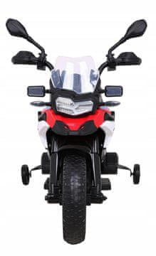 RAMIZ Otroški motor BMW F850 GS na baterije, rdeč + podporna kolesa