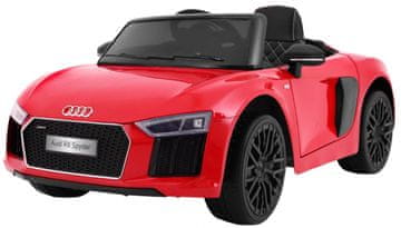 RAMIZ Audi R8 Spyder na baterije, rdeča + daljinski upravljalnik + EVA + luči za počasen zagon