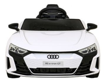 RAMIZ Audi RS E-Tron GT na baterije, bela + daljinski upravljalnik + 4x4 pogon + MP3 radio + LED