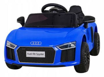 RAMIZ Audi R8 Otroški akumulatorski voziček za otroke moder + daljinski upravljalnik + EVA + počasen zagon