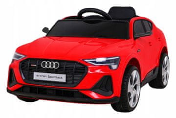 Audi E-Tron Sportback za otroke rdeče barve + daljinski upravljalnik + 4x4 pogon + počasen zagon