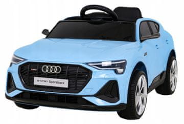 Audi E-Tron Sportback za otroke modre barve + daljinski upravljalnik + baterija za 4x4