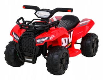 RAMIZ Storm baterijski štirikolesnik za otroke rdeče barve + 25W motor + MP3 USB + LED