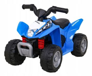 RAMIZ Honda 250X TRX baterijski štirikolesnik moder + hupa + LED + eko usnje
