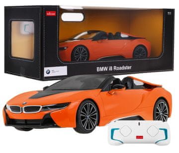 Rastar BMW i8 Roadster 1:12 oranžen - daljinsko voden 2,4 GHz