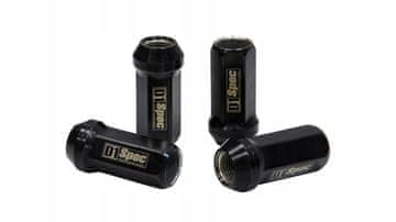 Kovane dirkalne matice D1Spec iz jekla M12x1,5 37 mm črne barve