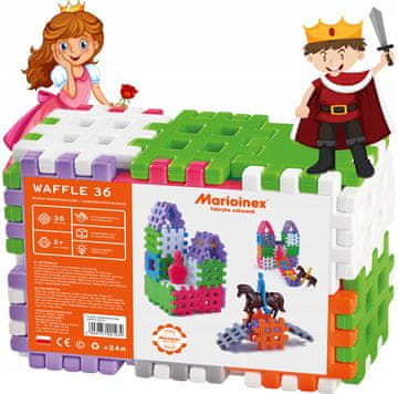 MARIOINEX Vaflji kocke Princesa v stolpu, 3 figure, 36 kosov