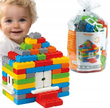 MARIOINEX Junior 90-delne kocke, okna in vrata, starost 12 mesecev in več