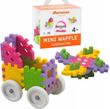 MARIOINEX Mini vaflji - roza komplet 35 kosov.