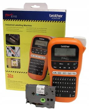 BROTHER Tiskalnik nalepk P-touch E110 + priložen trak TZe-231