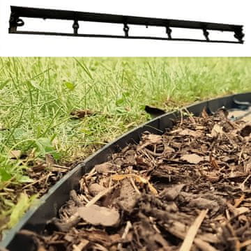 robnik trate, robnik gredice, robnik tlakovca, robnik košnje + 3 žeblji na meter (lahek robnik trate 45 mm x 80 mm, 12 m)