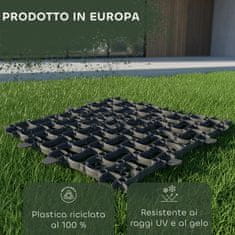 Travna mreža 16 x | 50 x 50 cm | 4,00 m² | satjasta trata za parkirno trato, zelena travna mreža