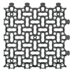 Travna mreža 16 x | 50 x 50 cm | 4,00 m² | satjasta trata za parkirno trato, travna mreža, črna