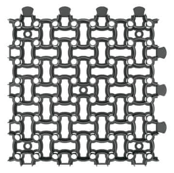 Travna mreža 16 x | 50 x 50 cm | 4,00 m² | satjasta trata za parkirno trato, travna mreža, črna