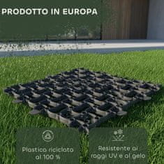 Travna mreža 16 x | 50 x 50 cm | 4,00 m² | satjasta trata za parkirno trato, travna mreža, črna