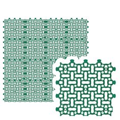 Travna mreža 16 x | 50 x 50 cm | 4,00 m² | satjasta trata za parkirno trato, zelena travna mreža