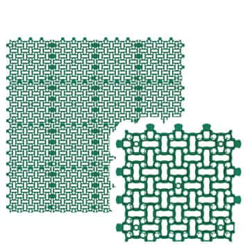 Travna mreža 16 x | 50 x 50 cm | 4,00 m² | satjasta trata za parkirno trato, zelena travna mreža