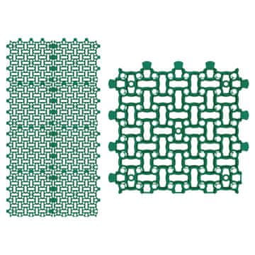 Mreža za trato, 8 kosov, 50 x 50 cm, 2,00 m², satovje za trato, trata, mreža za parkiranje ali travo, zelena