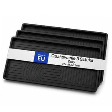 3-delni komplet stojal za čevlje z odcejalnikom za čevlje 72,4 x 36,2 x
