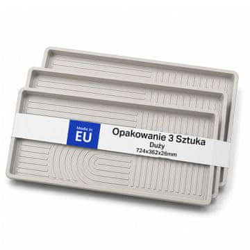3-delni komplet stojal za čevlje z odcejalnikom za čevlje 72,4 x 36,2 x