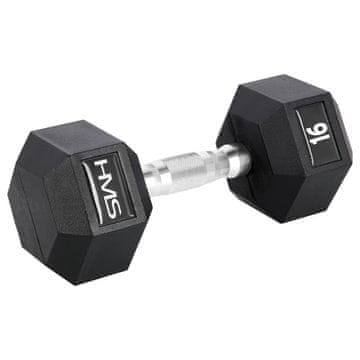 HMS Gumijasta utež 16 kg HEX PRO