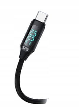 Toocki 1-metrski kabel USB-C na USB-C 100W PD QC + LCD MERILNIK, vatmeter