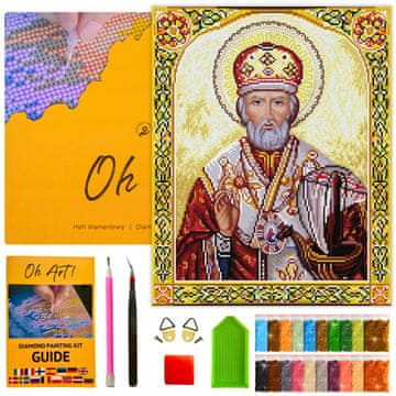 Diamantno vezenje z okvirjem Religiozni mozaik 5D 40x50cm diamantna slika OhArt