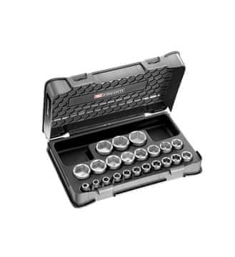 Facom S.401B - 1/2" komplet nastavkov v kaseti, 6-kraki, 8 mm - 32 mm