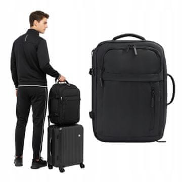 VIO Potovalni nahrbtnik za letalo 50x33x20 črne barve, kabina Ryanair Wizz Air Lot