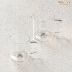 Wilmax | kozarci za čaj in kavo z ročajem | komplet 6 kosov | 100 ml | kozarci za tople in hladne napitke | skodelice za kavo | kozarci za kuhano vino | kozarci za sok | kozarci za vodo |
