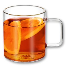Wilmax kozarci za čaj in kavo z ročajem | komplet 6 kosov | 400 ml | kozarci za tople in hladne napitke | skodelice za kavo | kozarci za kuhano vino | kozarci za sok | kozarci za vodo