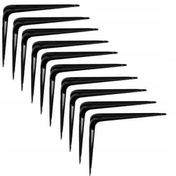 10X NOSILEC ZA NAMIZNE POLICE, TRUPEN KOTNIK 125x100MM, JEKLO DEBELINE 1,1MM