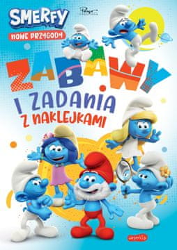 SMRKCI KNJIGA ZABAVA ZA OTROKE POBARVANKA NALOGE NALEPKE