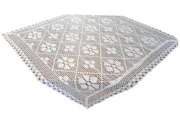 Kvadratni kvačkani prtiček bela 85x85 bela KVADRATNA nit čipka