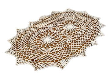 Prtiček Napkin Thread Oval Bel 35/50 Bombaž Čipkast Prtiček Oval