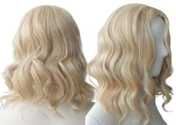 Svetlo blond valovita lasulja do ramen brez frufruja HR
