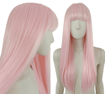 Zero Two HR Cosplay lasulja z ravnimi frufruji roza