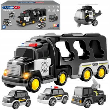Luxma Komplet transportne prikolice, policijskih avtomobilov, helikopterja, zvoka SX600-23A