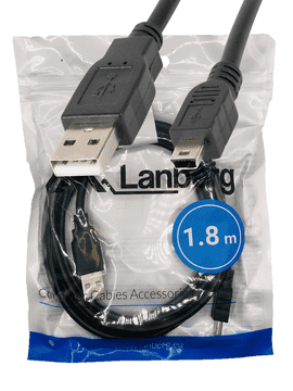 Lanberg Kabel USB mini(M)-USB-A(M) 2.0 1,8 m črne barve miniUSB