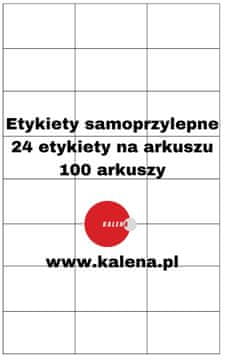 ETIKETA BREZ TISKA A4 70x37 1/24 - pakiranje 100 kosov.
