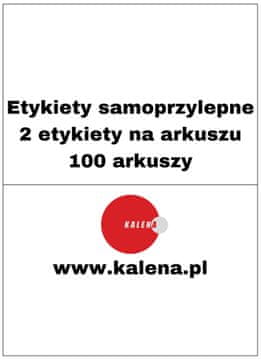 ETIKETA BREZ TISKA A4 210/148 1/2 - pakiranje 100 kosov.