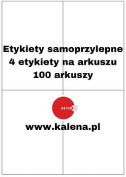 ETIKETA BREZ TISKA A4 105/148 1/4 - pakiranje 100 kosov.
