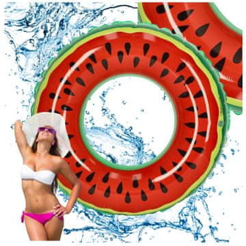Dymex NAPIHLJIVI OBROČ ZA PLAŽO Z VISOKIM TEKOM LUBENICE ZA BAZEN ZA VODNI PLAVALNI OBROČ 80 CM