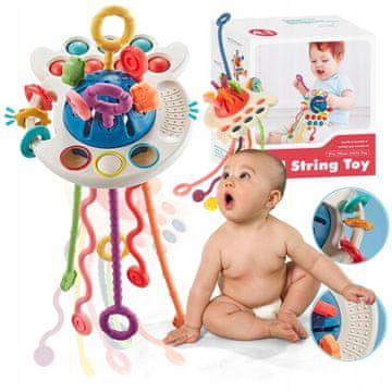 Dymex Senzorična igrača Hobotnica Pop It Montessori grizalo za dojenčke 4 v 1