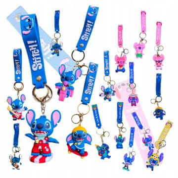 Obesek za ključe Stitch s črtami Disney Lilo in Stitch Disneyjev obesek za ključe
