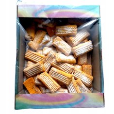 Masleni piškoti, okrašeni s prahom in sadnim nadevom 900g Jabolčna pita